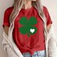 thumbnail image 4 of Camiseta de Manga Corta de Cuello Redondo Impresa de Primavera Superior de las Mujeres, Mezcla Ligera de Poliéster para Uso Diario Y de Fiesta Casual, 4 of 8