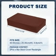 thumbnail image 2 of Funda de Taburete Uxcell Rectangular, Estirable y Lavable, Funda de Asiento para Barra de Vanity con Banda Elástica para Silla de Banco de Madera o Metal (Marrón Claro, 2 Piezas), 2 of 6