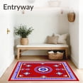 thumbnail image 3 of ODIKA 3'x5' Machine Washable Non-Slip Area Rug, Tile Mosaic with Intricate Interlocking High Traffic Rug with Pad, Red, 555224, 3 of 8