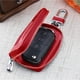 thumbnail image 2 of Funda para llave de coche, funda de cuero tipo billetera, fundas para llave de coche con cremallera, llavero, funda para llave de coche con control remoto, funda de cuero para llave (roja), 2 of 5