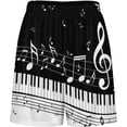 thumbnail image 3 of NICKSUN Shorts de Pyjama Amusants pour Hommes, Bas de Pyjama Doux avec Poches, Notes de Musique, L, 3 of 6