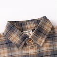 thumbnail image 4 of LYMAYTER Toddler Boys Girls Plaid Print Long Sleeve Lapel Shirts Button Down Comfortable Daily Wear 2-7Y, 4 of 8