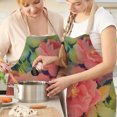 thumbnail image 3 of Delantal De Cocina Con Estampado De Flores Rojas, Baberos De Chef De Cocina Casera De Lino, Accesorios Para Hornear Likrtyny Arte Deco, 3 of 8