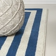 thumbnail image 6 of JONATHAN Y MOROCCAN HYPE 9 x 12 Area Rug, Bandol Mitre Stripe - Navy/Ivory, MOH211D-9, 6 of 9