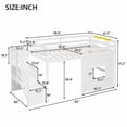 thumbnail image 4 of Twin Size Loft Bed with Storage Staircase and Window, With LED Light, White, 4 of 6