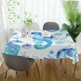 thumbnail image 6 of GZHJMY Cute Seahorse Square Tablecloth, Waterproof Stain Wrinkle Resistant Washable Polyester Table Cover for Picnic Dinner Holiday Kitchen Party Decor, 60 x 60 in Home Decor, 6 of 7