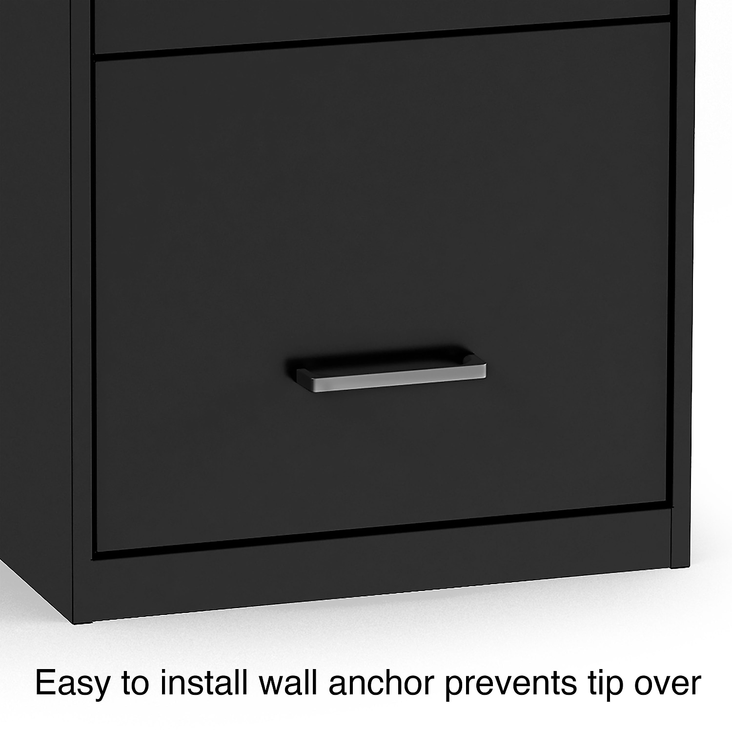 MyOfficeInnovations 4-Drawer Vertical File Cabinet Locking Letter Black 18"D (52152) 2806660