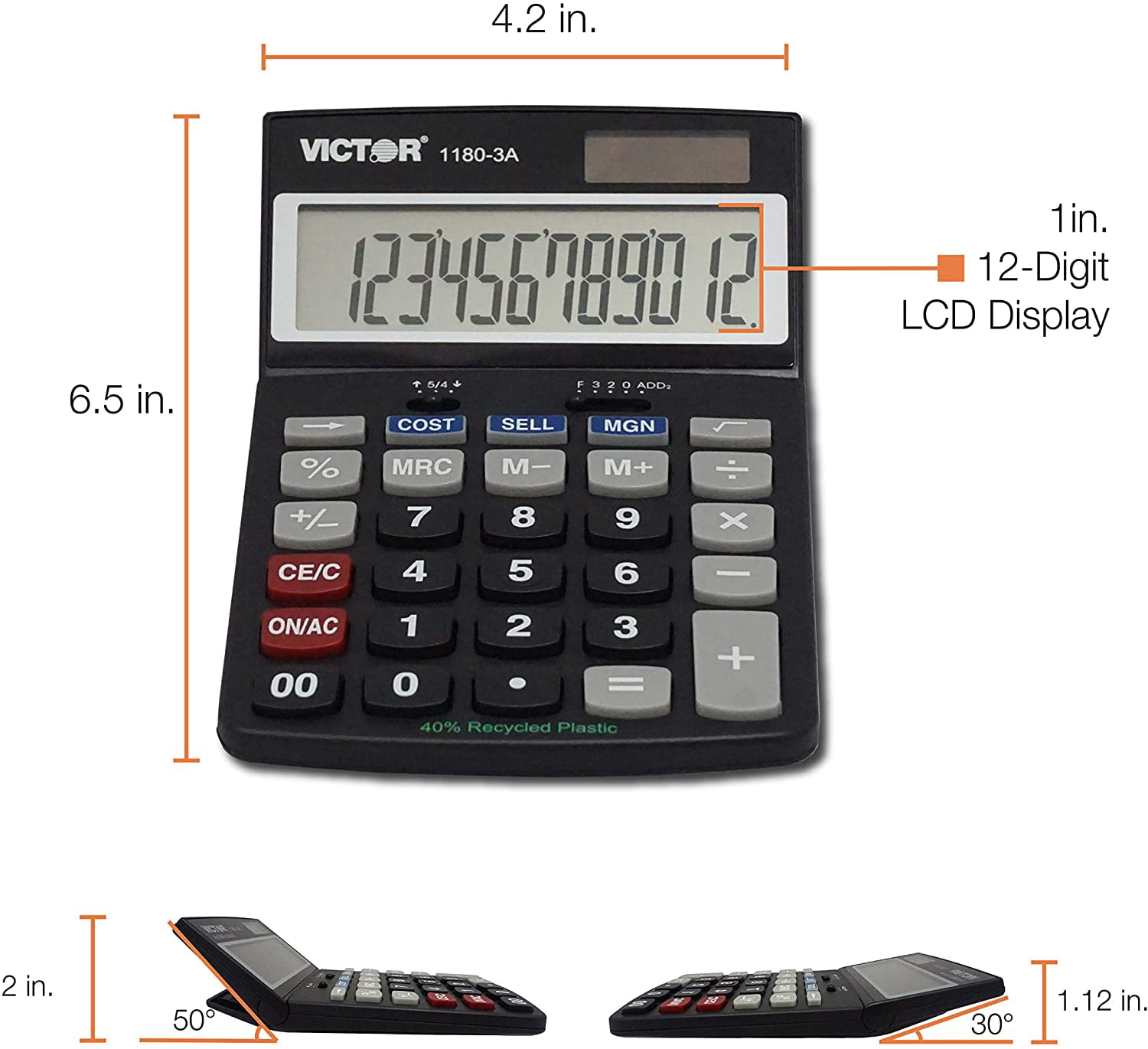 Victor 1180-3A Basic Calculator 
