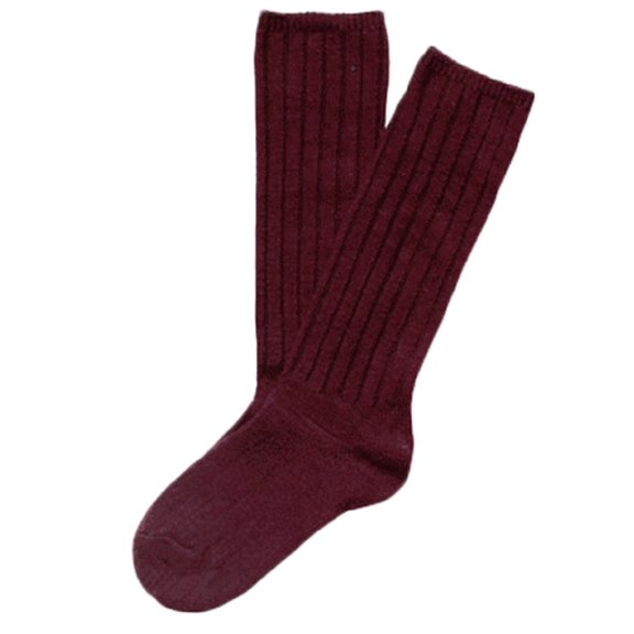 Lian LifeStyle Unisex Baby Children 1 Pair Resistant Knee High Wool Blend Socks Fascinating, Comfortable and health Focused LFS02 Size 4-6Y Wine