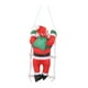 thumbnail image 1 of Papá Noel trepando por una escalera de cuerda: decoración colgante para el hogar y las vacaciones. Papá Noel individual de 25 cm, 1 of 9