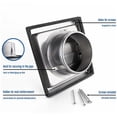 thumbnail image 4 of Exterior Wall Vent Cover, Durability And Ease Of Use Combined In A Stainless Steel Dryer Vent Cover With Automatic Closing Cover And Weatherproof Design For Noise Reduction And, 4 of 6