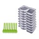 thumbnail image 1 of Recipientes para condimentos,Contenedor de condimentos de doble compartimento,Contenedores para aperitivos con doble condimento y tapa,Juego de vasos portátiles para condimentos,cajas para, 1 of 8