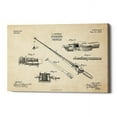 thumbnail image 2 of Epic Graffiti  "Fishing Tackle Blueprint Patent Parchment" Giclee Canvas Wall Art, 12" x 18" 18" x 26", 2 of 3