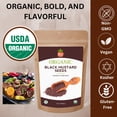 thumbnail image 5 of Organic Black Mustard Seeds - USDA Certified Organic - Ideal for Planting & Pickling - Dry, High-Quality Brown Mustard Seeds - Gluten-Free, Non-GMO, and Kosher, 5 of 9