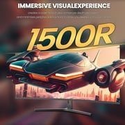 CRUA 34 165Hz Ultrawide Curved Gaming Monitor ,WQHD 3440 * 1440P, 21:9 1500R Computer Monitor, 1ms(GTG) with Adaptive Sync, 99% SRGB, DP & HDMI Port, Black
