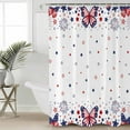 thumbnail image 2 of 54x78 Inch Shower Curtain Decorative Butterfly 4th of July Bathtub Bath Curtains Fabric Waterproof Bathroom Decor Independence Day Star Blue Red Small Stall Shower Curtain Set with 12 Hooks, 2 of 6