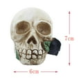 thumbnail image 2 of Halloween Skeleton Lights Statues with Flowers Skeleton Head Statue Light Horror Haunted House Party Ornament with LED Light Type 1, 2 of 10