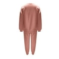 thumbnail image 5 of GaThRRgYP Womens Hoodies,Women's New Casual Fashion Long Sleeve Round Neck Top + Pants Set, 5 of 6
