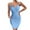 Blue, variant on Sngxgn Women's Fall Elegant Dress Long Sleeve Crewneck Tie Waist Slim Rib Knit Slit Bodycon Midi Dress(Beige,S)