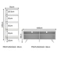 thumbnail image 4 of Centro de Entretenimiento Madesa y Mueble Estante Librero Blanco, 4 of 6