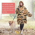 thumbnail image 4 of Retro Style Dachshunds Wearable Oversized Blanket,Wearable Blanket Hoodie for Adults,Cozy Hooded Blankets with Super Pockets,Super Warm Fuzzy Pullover for Women & Men, 4 of 6
