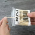 thumbnail image 5 of Kokovifyves 400PCS/4 Packs Cotton Swabs Wooden Ear Swabs Pures Cotton Double Round Thick Swabs for Makeup Daily Cleaning, 5 of 9
