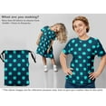 thumbnail image 7 of oneOone Viscose Jersey Teal Blue Fabric Dots Craft Projects Decor Fabric Printed By The Yard 60 Inch Wide-8S, 7 of 7