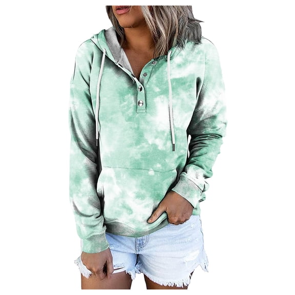 Tunic Tops for Leggings Plus Fall Loose Fit Hooded Long Sleeve Dolman Drop Shoulder Hoody Solid Color Leisure Polyester Sweatshirts Hoodies(Green,XL)