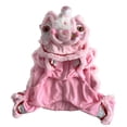 thumbnail image 2 of Lion Dance Dog Costume - Chinese New Year Dog Lion Dance Coat, Spring Festival Winter Cat Warm Clothes for Small Medium Dogs, Teddy, Schnauzers, Bichon Frises, Pink, S, 2 of 12