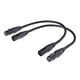 thumbnail image 1 of Cable XLR Suanqi Balanced DMX de 3 pines macho a hembra de 30 cm, paquete de 2, 1 of 6