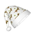 thumbnail image 2 of Haiem Dachshund Going To Play Tennis Pattern Santa Hat Confortable Velvet Christmas Hat for Christmas Party Favors Fit for Adults and Kids, 2 of 6