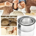 thumbnail image 3 of Cookie Cutters - Biscuit Cutters/Stainless Steel Dumpling Cutters/Cake Pastry Cutters/Cake Cookie Scone Cutters Molds Stamps for Cooking Baking (3Pcs, Round Edge) (2.2inch, 2.59inch, 3inch), 3 of 9