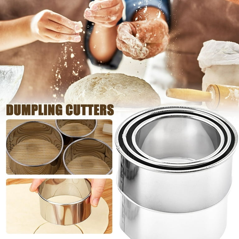 For Cooking Dumpling Steel Stainless 3Pcs Baking Molds Cutters  Kitchen，Dining & Bar Chocolate Balls Stand Valentine's Chocolate Molds Yule  Log Cake Pan Wax Melts Molds Silicone Double Boiler Set for 