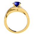 thumbnail image 3 of Aonejewelry 1.15 Ct. Created Tanzanite and Diamond Engagement Ring Crafted In 14k Solid Yellow Gold, 3 of 4