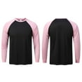 thumbnail image 3 of Qepwsc Mens Shirt Crewneck Sweatshirts Solid Long Sleeve Casual Lightweight Contrast Blouses Top Pullover Shirt Athletic Gym Base Layer Workout Top Loose Fits Casual Outdoor Basic Tee Shirts S_5X, 3 of 3