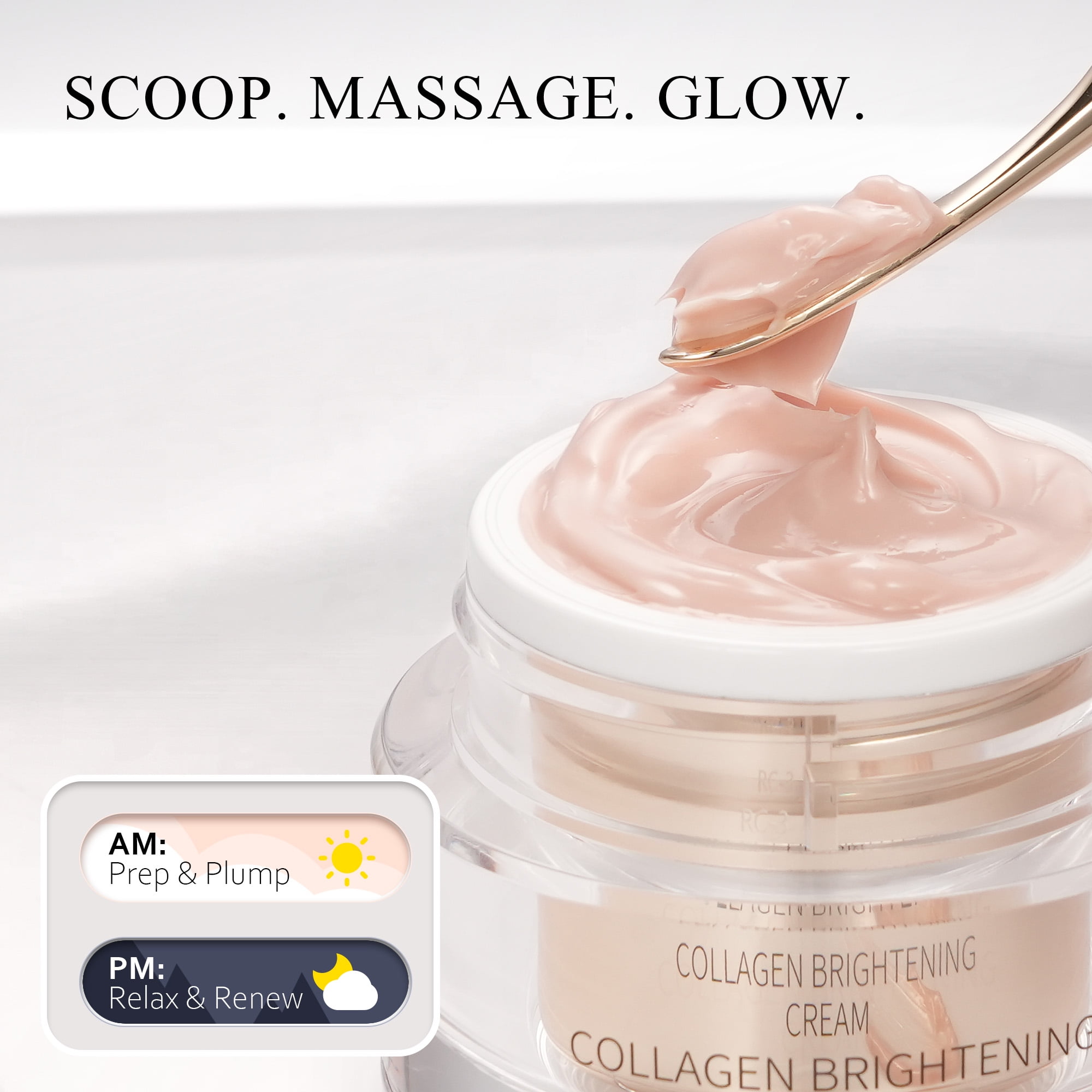 Morning Flower Collagen Firming Cream for Women Men -​ Deep Hydration Barrier Strengthen Moisturizer Anti-Wrinkle Polypeptide Face Moisturizer (1.76 oz)