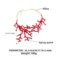 thumbnail image 5 of Milue Red Coral Necklace Female Collarbone Chain Student Adjustable Chain Jewelry, 5 of 10