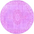 thumbnail image 1 of Ahgly Company Indoor Round Persian Purple Traditional Area Rugs, 3' Round, 1 of 4