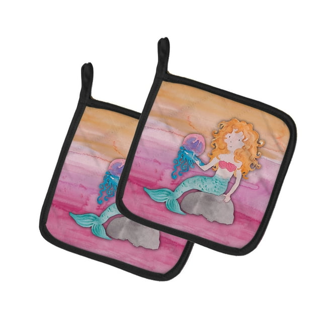Carolines Treasures BB7423PTHD Sirène Blonde Aquarelle Paire de Porte-Pot