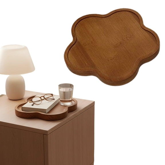 Xtorkit Wood Serving Tray|Small Decorative Tray|House Warming Gifts|New Home Decor| Wood Jewelry Organizer Dish for Keys Rings Trinkets Accessories(19.5Cm17Cm)