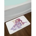 thumbnail image 2 of Zodiac Virgo Bath Mat, Manga Style Illustration of Zodiac Symbol Virgo Lovely Young Girl Character, Non-Slip Plush Mat Bathroom Kitchen Laundry Room Decor, 29.5 X 17.5 Inches, Multicolor, Ambesonne, 2 of 2