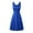 Blue, variant on Women's Casual Dress for Everyday Comfort—Slim Fit Sleeveless T-Shirt Style Outdoor or Home Wear Classic Casual Ensemble Blue 3XL