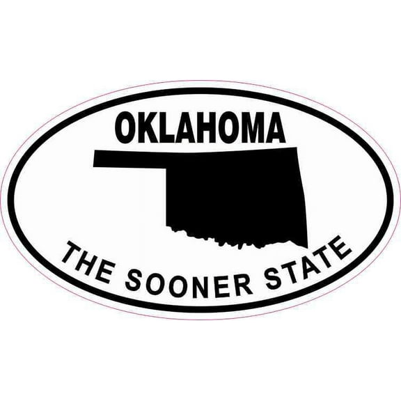 5in x 3in Oval Oklahoma The Sooner State Sticker