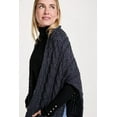 thumbnail image 5 of Aran Woollen Mills Casual Gray Wool Wrap with Pockets, Women's, One Size, 5 of 7