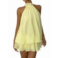 thumbnail image 2 of Women'S Halter Backless Bodycon Mini Dress Fashion Casual Summer Party Dress Yellow S, 2 of 10
