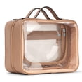 thumbnail image 2 of Bolso cosmético transparente de gran capacidad de la caja del tenedor del cosmético de las señoras para viajar, 2 of 8
