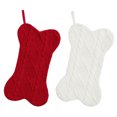 thumbnail image 1 of Dog Christmas Stocking, Knit Christmas Stocking for Dogs, Bone Shape Dog Stocking Christmas Large Pet Stockings Hanging Dog Christmas Stocking for Dogs Cats Pets, 1 of 5