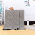 thumbnail image 3 of Ultra Soft Microfiber Toddler Comforter - Down Alternative Lightweight Crib Quilted Blanket, 39" x 47", Smoke Gray, Ntbay, 3 of 5