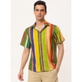 thumbnail image 2 of Camisa hawaiana manga corta botones Amarillo verde T M, 2 of 6