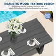 thumbnail image 5 of SERWALL 5-Piece Outdoor Patio Dining Set, All-Weather HDPE Table and Chairs, Rectangular Table with Umbrella Hole, Seats 4, Low Maintenance,Gray, 5 of 10